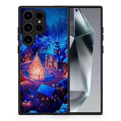 Θήκη Samsung Galaxy S25 Ultra Xmas Village από τη Smartfits με σχέδιο στο πίσω μέρος και μαύρο περίβλημα | Samsung Galaxy S25 Ultra Xmas Village case with colorful back and black bezels
