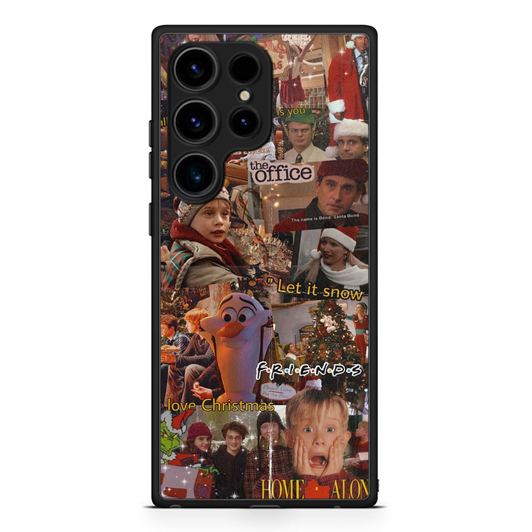 Samsung Galaxy S25 Ultra Xmas Wishes θήκη από τη Smartfits με σχέδιο στο πίσω μέρος και μαύρο περίβλημα | Smartphone case with colorful back and black bezels by Smartfits