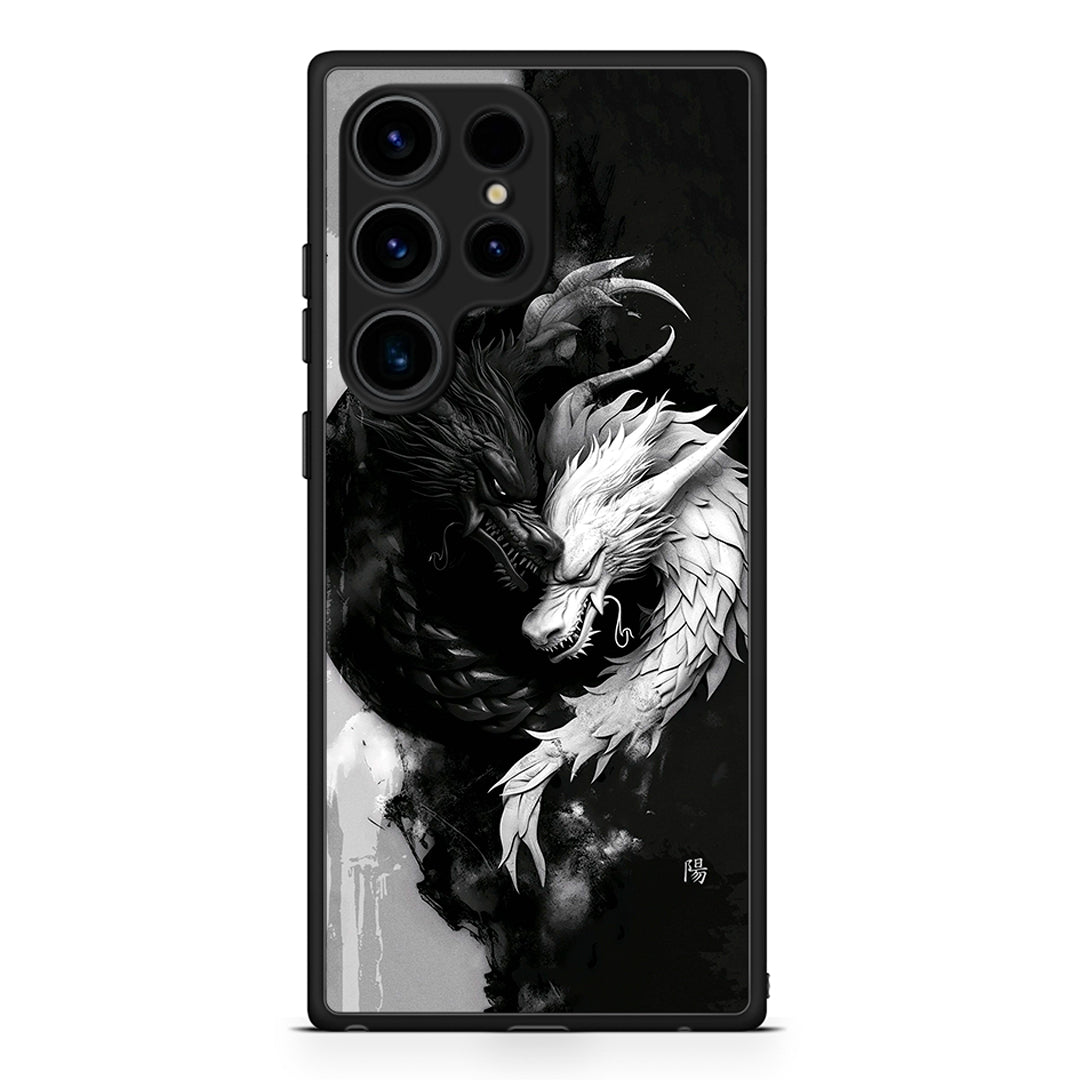 Samsung Galaxy S25 Ultra Yin Yang Θήκη από τη Smartfits με σχέδιο στο πίσω μέρος και μαύρο περίβλημα | Smartphone case with colorful back and black bezels by Smartfits