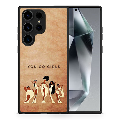 Θήκη Samsung Galaxy S25 Ultra You Go Girl από τη Smartfits με σχέδιο στο πίσω μέρος και μαύρο περίβλημα | Samsung Galaxy S25 Ultra You Go Girl case with colorful back and black bezels