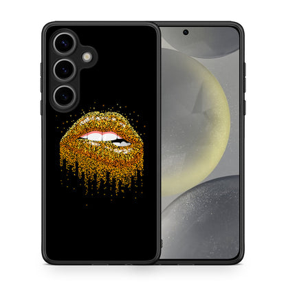 Θήκη Samsung Galaxy S25 Golden Valentine από τη Smartfits με σχέδιο στο πίσω μέρος και μαύρο περίβλημα | Samsung Galaxy S25 Golden Valentine case with colorful back and black bezels