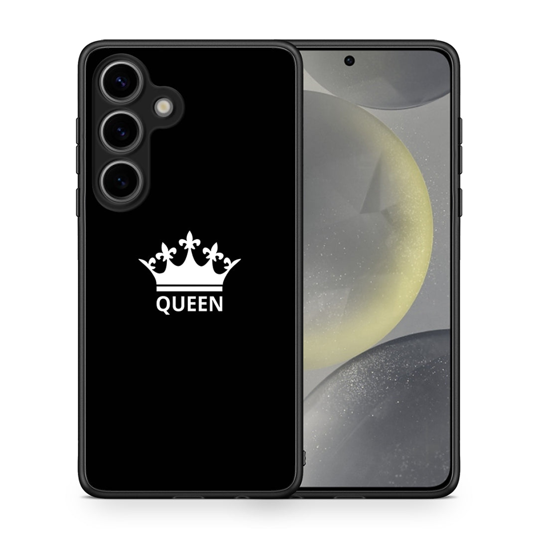 Θήκη Samsung Galaxy S25 Queen Valentine από τη Smartfits με σχέδιο στο πίσω μέρος και μαύρο περίβλημα | Samsung Galaxy S25 Queen Valentine case with colorful back and black bezels