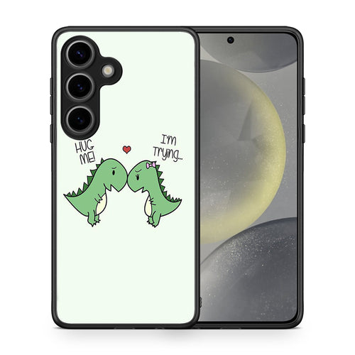 Θήκη Samsung Galaxy S25 Rex Valentine από τη Smartfits με σχέδιο στο πίσω μέρος και μαύρο περίβλημα | Samsung Galaxy S25 Rex Valentine case with colorful back and black bezels