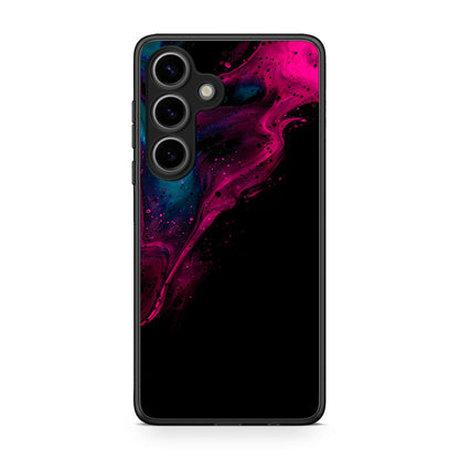 4 - Samsung Galaxy S25 Pink Black Watercolor case, cover, bumper