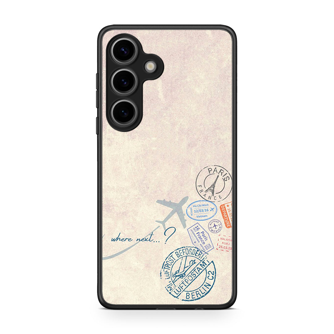 Samsung Galaxy S25 Where Next Θήκη από τη Smartfits με σχέδιο στο πίσω μέρος και μαύρο περίβλημα | Smartphone case with colorful back and black bezels by Smartfits