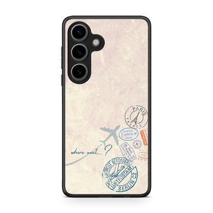 Samsung Galaxy S25 Where Next Θήκη από τη Smartfits με σχέδιο στο πίσω μέρος και μαύρο περίβλημα | Smartphone case with colorful back and black bezels by Smartfits