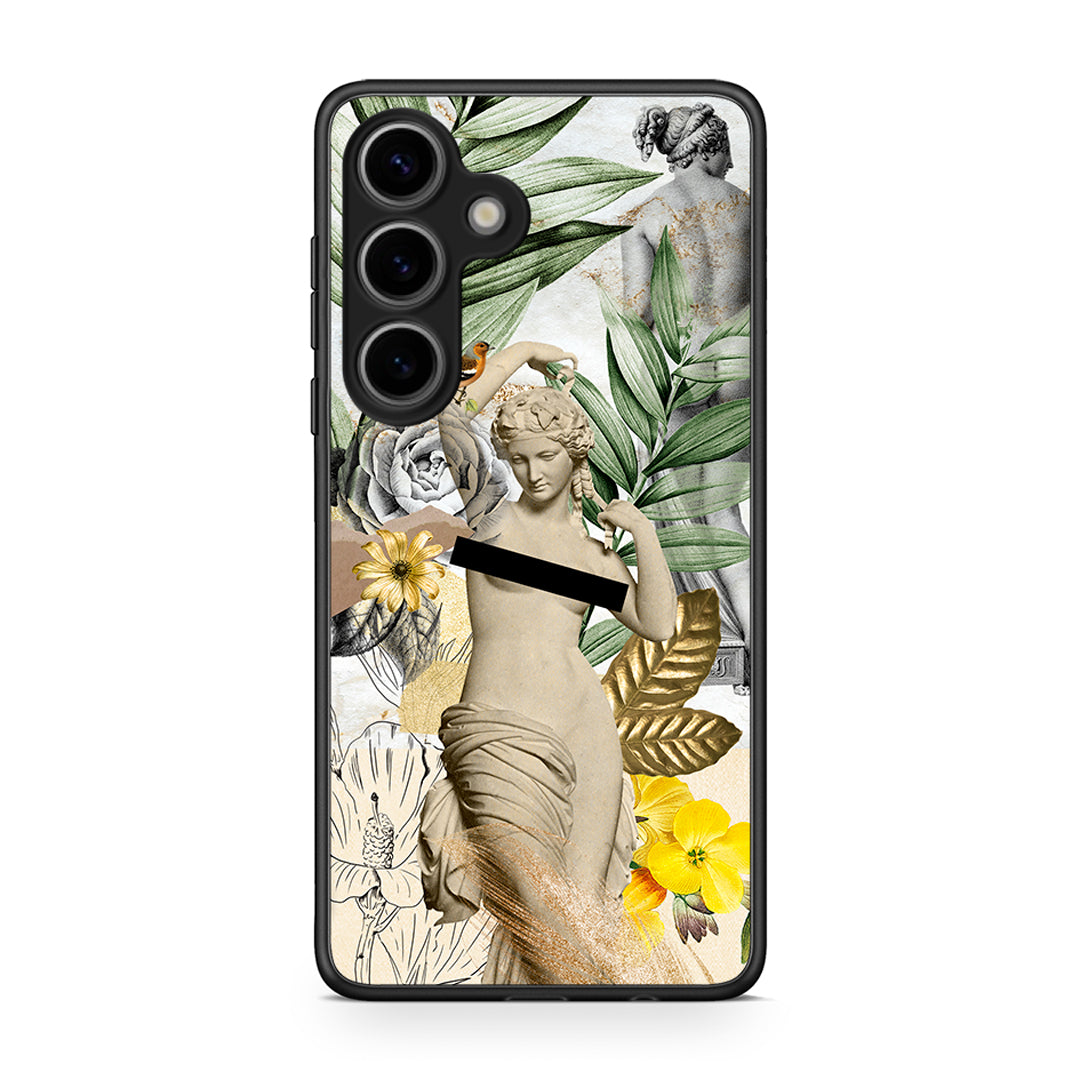 Samsung Galaxy S25 Woman Statue θήκη από τη Smartfits με σχέδιο στο πίσω μέρος και μαύρο περίβλημα | Smartphone case with colorful back and black bezels by Smartfits