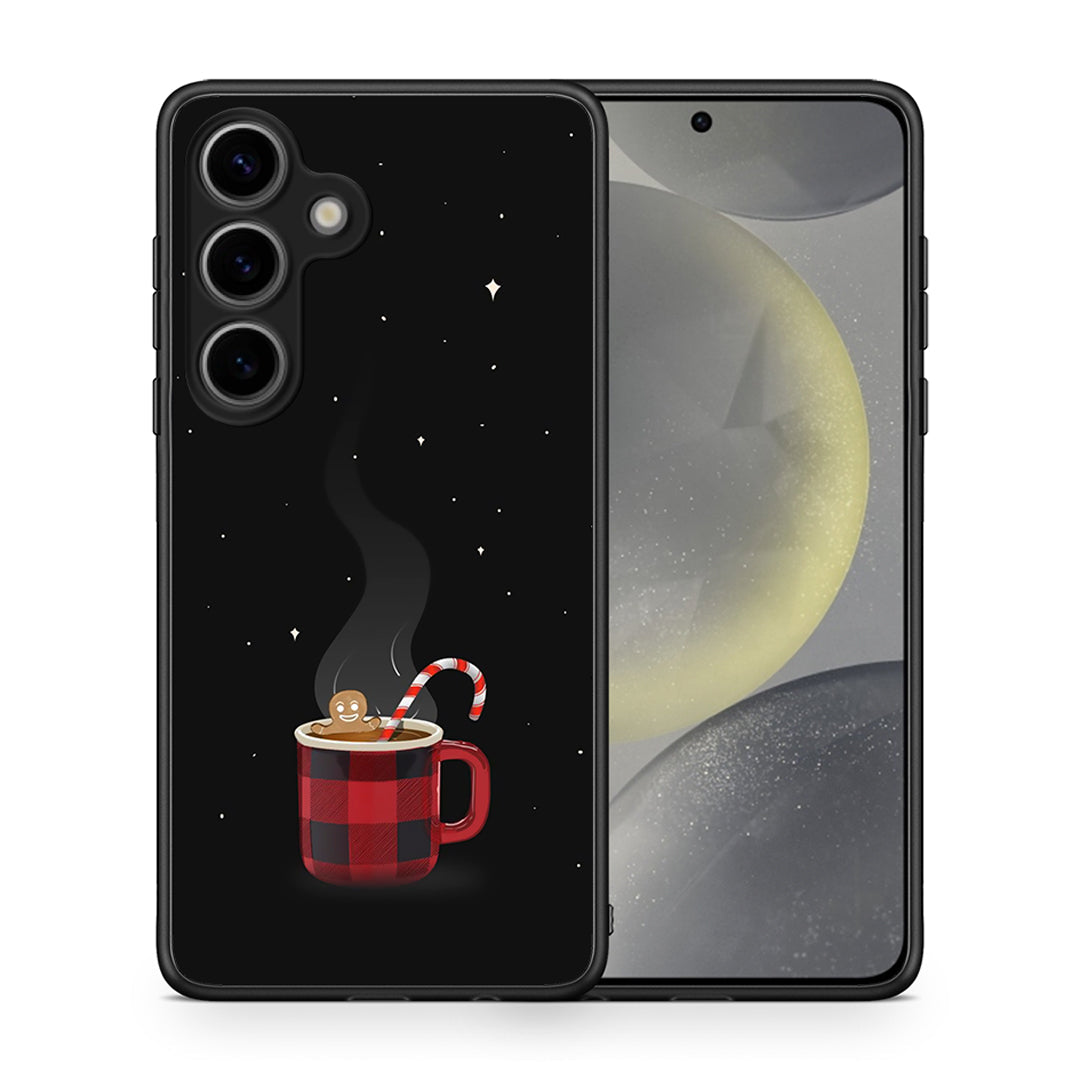 Θήκη Samsung Galaxy S25 Xmas Bathing από τη Smartfits με σχέδιο στο πίσω μέρος και μαύρο περίβλημα | Samsung Galaxy S25 Xmas Bathing case with colorful back and black bezels