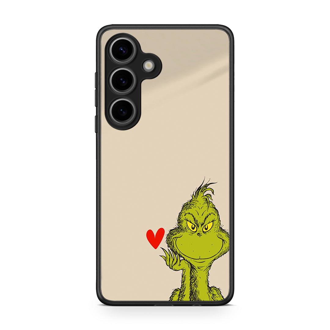 Samsung Galaxy S25 Xmas Grinch θήκη από τη Smartfits με σχέδιο στο πίσω μέρος και μαύρο περίβλημα | Smartphone case with colorful back and black bezels by Smartfits