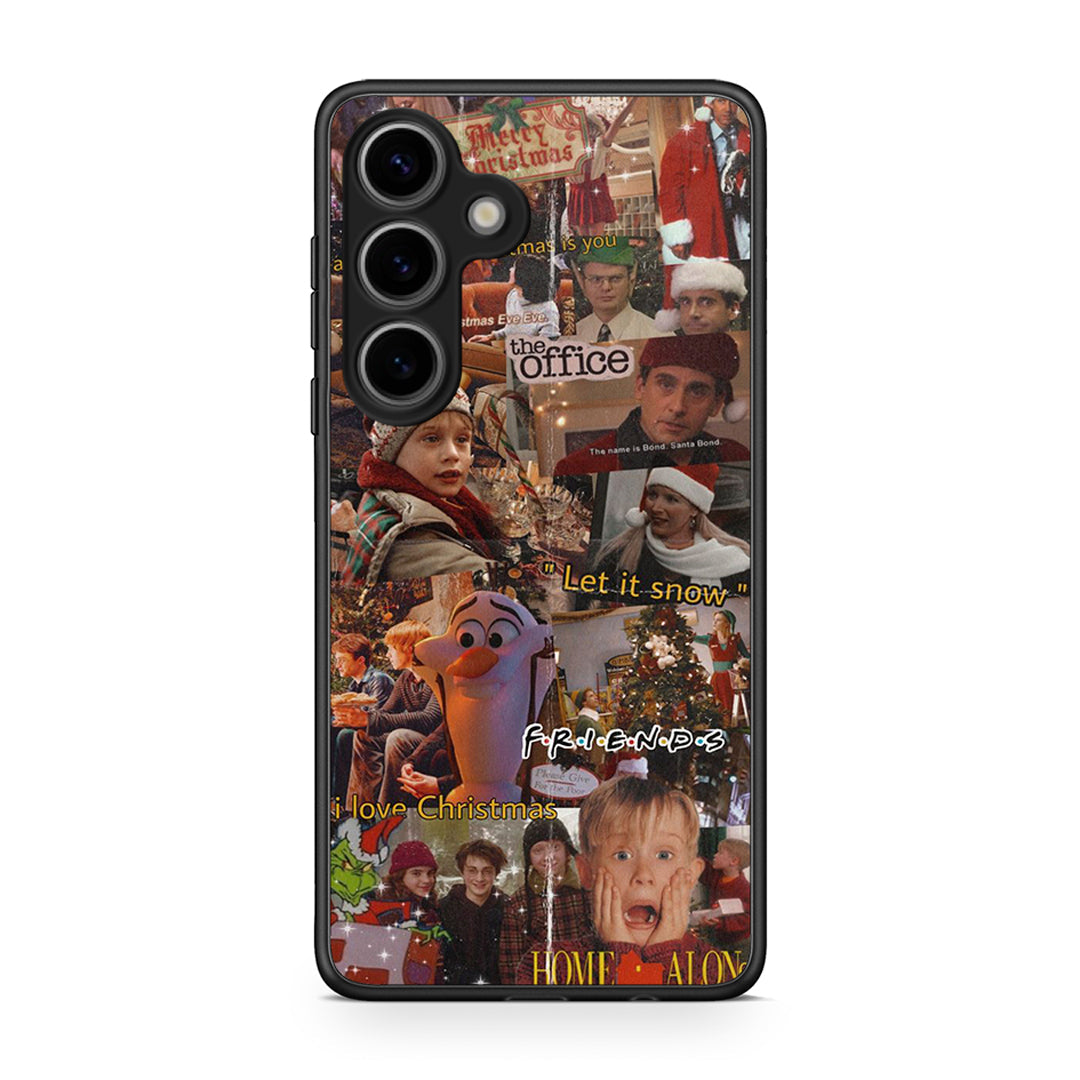 Samsung Galaxy S25 Xmas Wishes θήκη από τη Smartfits με σχέδιο στο πίσω μέρος και μαύρο περίβλημα | Smartphone case with colorful back and black bezels by Smartfits