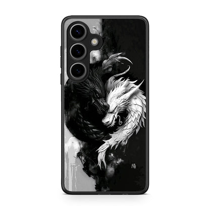 Samsung Galaxy S25 Yin Yang Θήκη από τη Smartfits με σχέδιο στο πίσω μέρος και μαύρο περίβλημα | Smartphone case with colorful back and black bezels by Smartfits