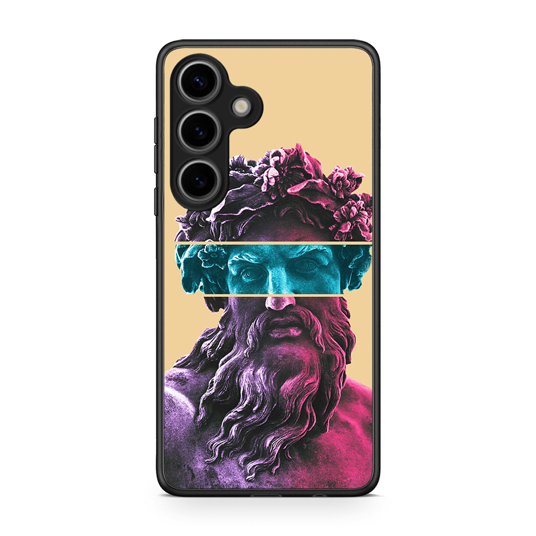 Samsung Galaxy S25 Zeus Art Θήκη Αγίου Βαλεντίνου από τη Smartfits με σχέδιο στο πίσω μέρος και μαύρο περίβλημα | Smartphone case with colorful back and black bezels by Smartfits
