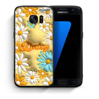 Thumbnail for Θήκη Samsung S7 Bubble Daisies από τη Smartfits με σχέδιο στο πίσω μέρος και μαύρο περίβλημα | Samsung S7 Bubble Daisies case with colorful back and black bezels