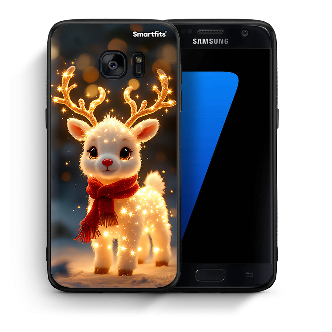 Θήκη Samsung S7 Christmas Cutie από τη Smartfits με σχέδιο στο πίσω μέρος και μαύρο περίβλημα | Samsung S7 Christmas Cutie case with colorful back and black bezels