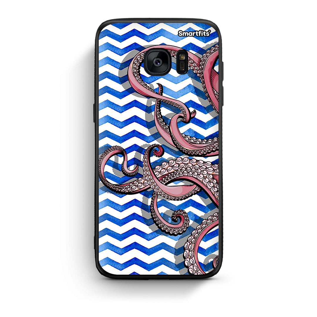 samsung s7 Chevron Devilfish θήκη από τη Smartfits με σχέδιο στο πίσω μέρος και μαύρο περίβλημα | Smartphone case with colorful back and black bezels by Smartfits