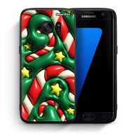 Thumbnail for Θήκη Samsung S7 Edge Christmas Bubbles από τη Smartfits με σχέδιο στο πίσω μέρος και μαύρο περίβλημα | Samsung S7 Edge Christmas Bubbles case with colorful back and black bezels