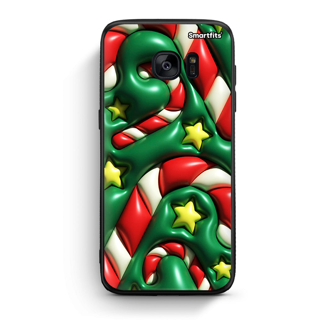 samsung s7 edge Christmas Bubbles θήκη από τη Smartfits με σχέδιο στο πίσω μέρος και μαύρο περίβλημα | Smartphone case with colorful back and black bezels by Smartfits