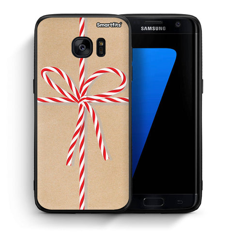 Θήκη Samsung S7 Edge Christmas Gift από τη Smartfits με σχέδιο στο πίσω μέρος και μαύρο περίβλημα | Samsung S7 Edge Christmas Gift case with colorful back and black bezels