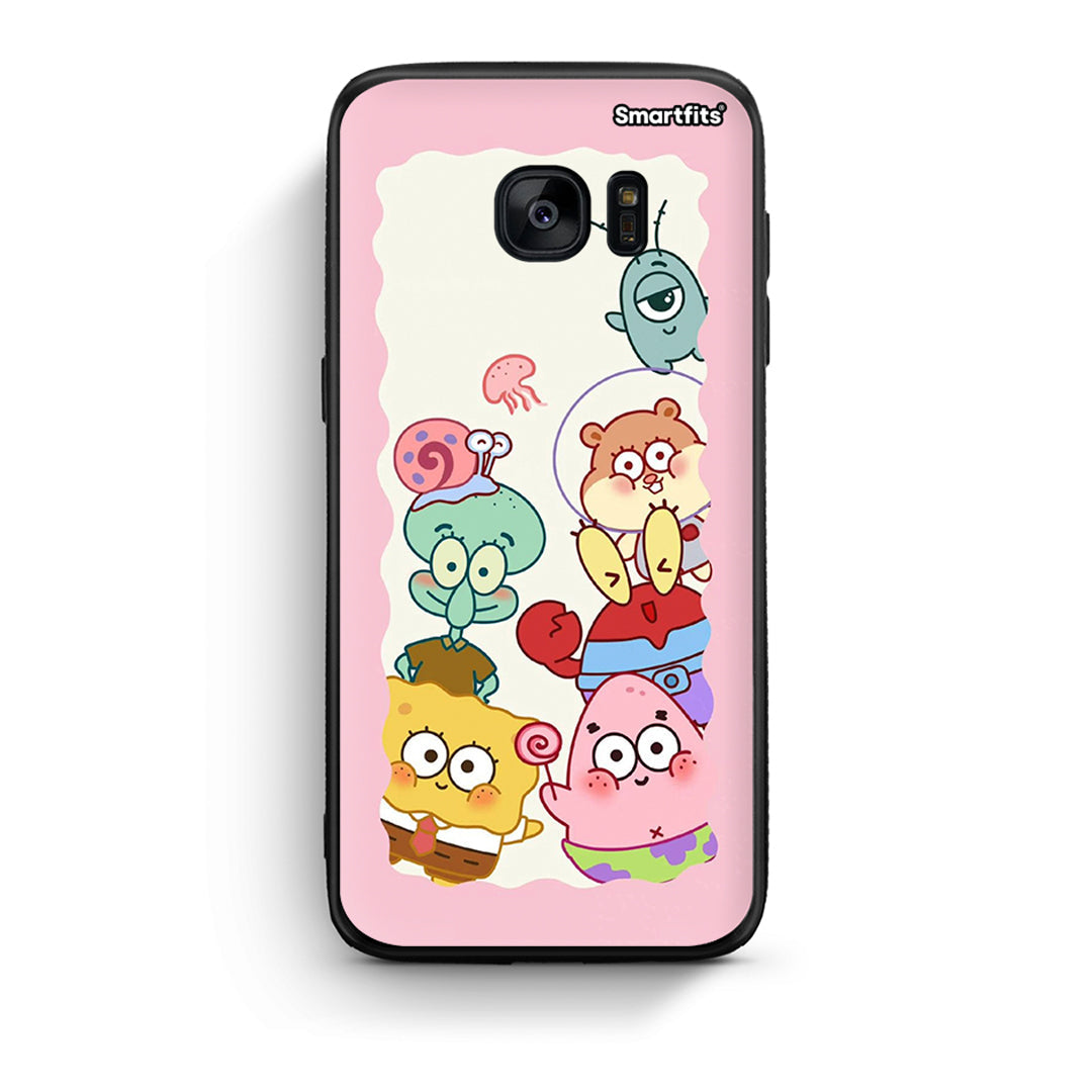 samsung s7 Cute Companion θήκη από τη Smartfits με σχέδιο στο πίσω μέρος και μαύρο περίβλημα | Smartphone case with colorful back and black bezels by Smartfits