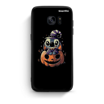 samsung s7 edge Halloween Stitch θήκη από τη Smartfits με σχέδιο στο πίσω μέρος και μαύρο περίβλημα | Smartphone case with colorful back and black bezels by Smartfits