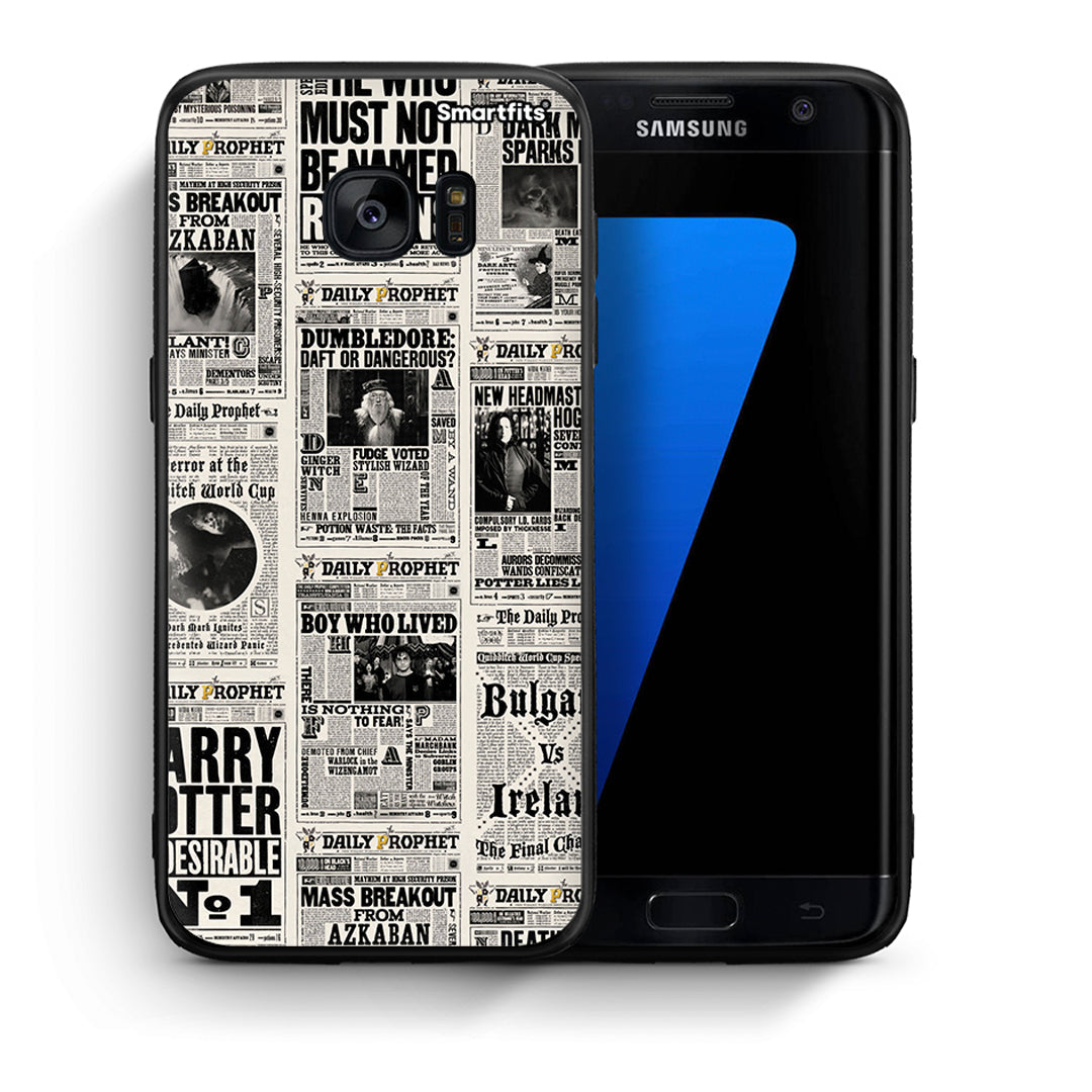 Θήκη Samsung S7 Edge Harry Paper από τη Smartfits με σχέδιο στο πίσω μέρος και μαύρο περίβλημα | Samsung S7 Edge Harry Paper case with colorful back and black bezels