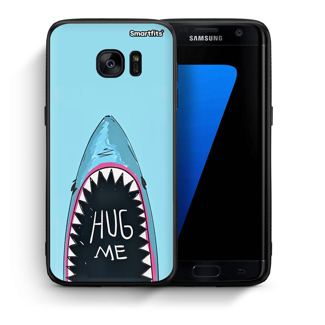 Θήκη Samsung S7 Edge Hug Me από τη Smartfits με σχέδιο στο πίσω μέρος και μαύρο περίβλημα | Samsung S7 Edge Hug Me case with colorful back and black bezels