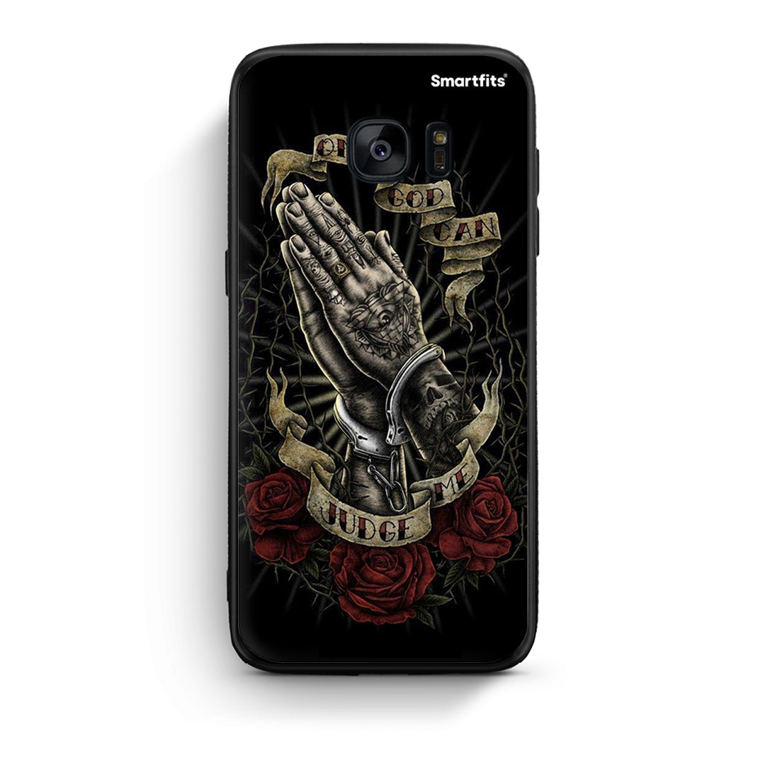 samsung s7 edge Judge By God θήκη από τη Smartfits με σχέδιο στο πίσω μέρος και μαύρο περίβλημα | Smartphone case with colorful back and black bezels by Smartfits