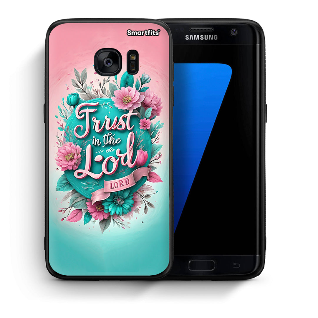 Θήκη Samsung S7 Edge Lord Trust από τη Smartfits με σχέδιο στο πίσω μέρος και μαύρο περίβλημα | Samsung S7 Edge Lord Trust case with colorful back and black bezels