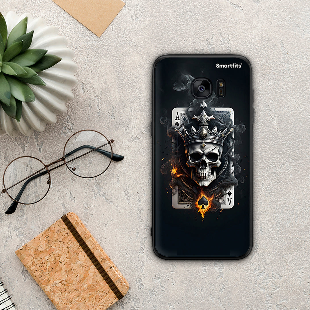 Skull King Ace - Samsung Galaxy S7 Edge θήκη