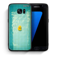 Thumbnail for Θήκη Samsung S7 Edge Yellow Duck από τη Smartfits με σχέδιο στο πίσω μέρος και μαύρο περίβλημα | Samsung S7 Edge Yellow Duck case with colorful back and black bezels