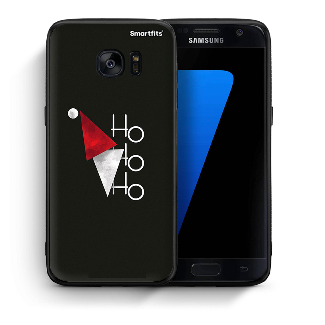 Θήκη Samsung S7 Minimal Christmas από τη Smartfits με σχέδιο στο πίσω μέρος και μαύρο περίβλημα | Samsung S7 Minimal Christmas case with colorful back and black bezels