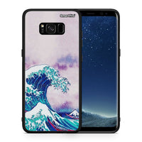 Thumbnail for Θήκη Samsung S8+ Blue Waves από τη Smartfits με σχέδιο στο πίσω μέρος και μαύρο περίβλημα | Samsung S8+ Blue Waves case with colorful back and black bezels