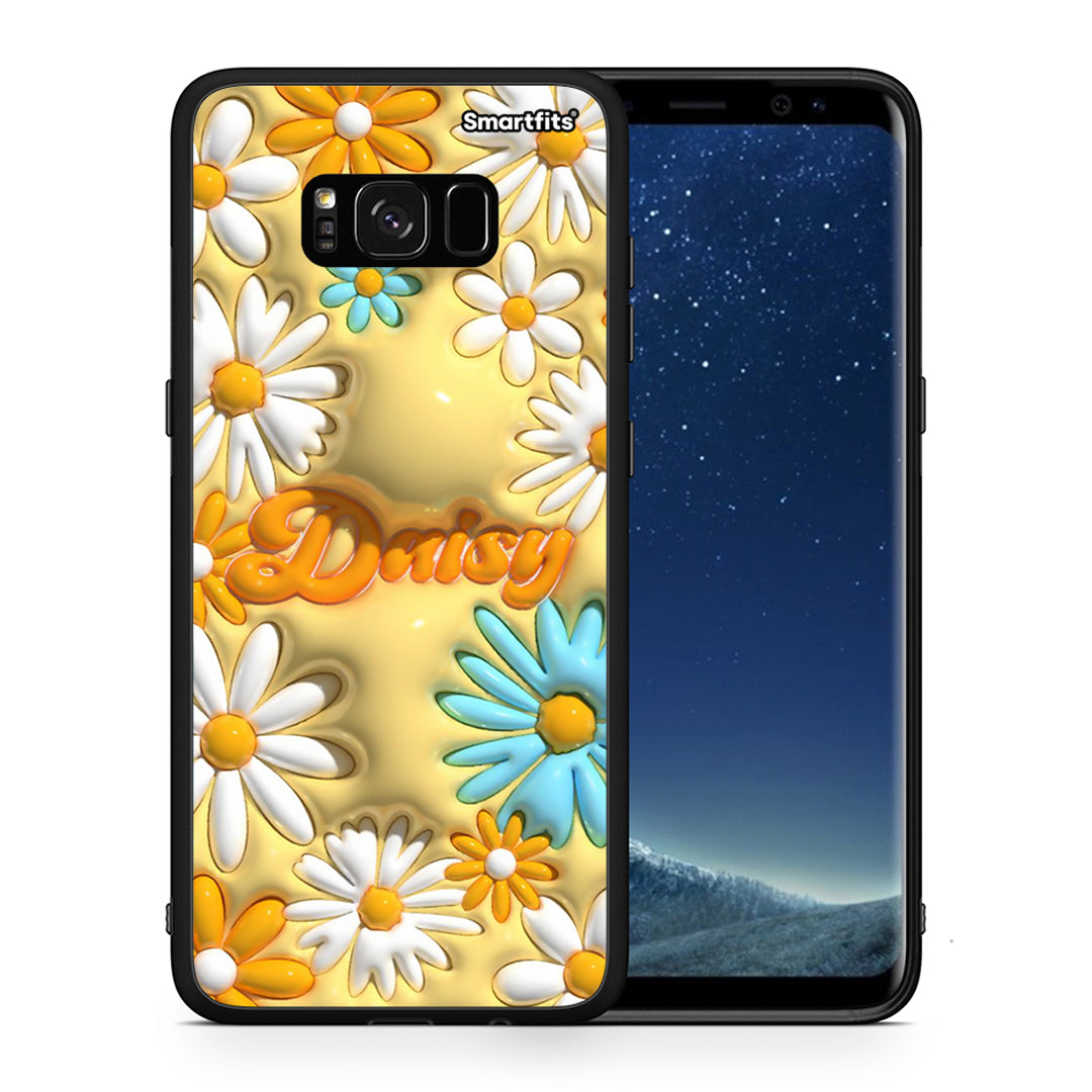 Θήκη Samsung S8 Bubble Daisies από τη Smartfits με σχέδιο στο πίσω μέρος και μαύρο περίβλημα | Samsung S8 Bubble Daisies case with colorful back and black bezels