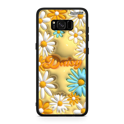 Samsung S8 Bubble Daisies θήκη από τη Smartfits με σχέδιο στο πίσω μέρος και μαύρο περίβλημα | Smartphone case with colorful back and black bezels by Smartfits