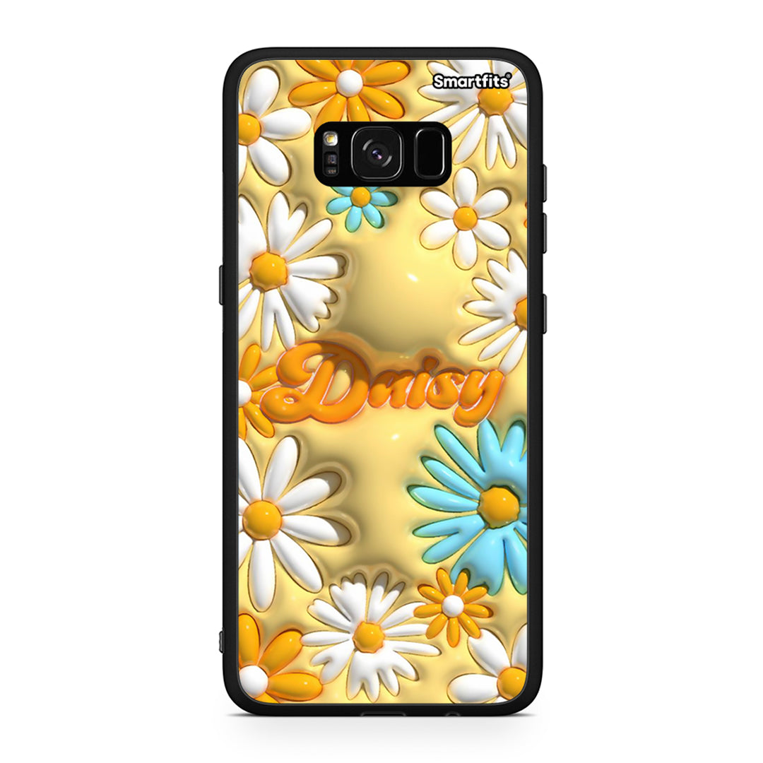 Samsung S8 Bubble Daisies θήκη από τη Smartfits με σχέδιο στο πίσω μέρος και μαύρο περίβλημα | Smartphone case with colorful back and black bezels by Smartfits