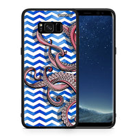 Thumbnail for Θήκη Samsung S8 Chevron Devilfish από τη Smartfits με σχέδιο στο πίσω μέρος και μαύρο περίβλημα | Samsung S8 Chevron Devilfish case with colorful back and black bezels