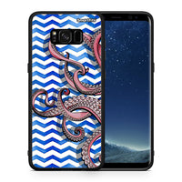 Thumbnail for Θήκη Samsung S8+ Chevron Devilfish από τη Smartfits με σχέδιο στο πίσω μέρος και μαύρο περίβλημα | Samsung S8+ Chevron Devilfish case with colorful back and black bezels