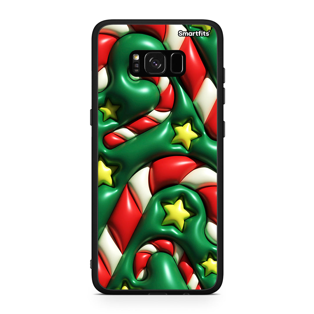 Samsung S8 Christmas Bubbles θήκη από τη Smartfits με σχέδιο στο πίσω μέρος και μαύρο περίβλημα | Smartphone case with colorful back and black bezels by Smartfits