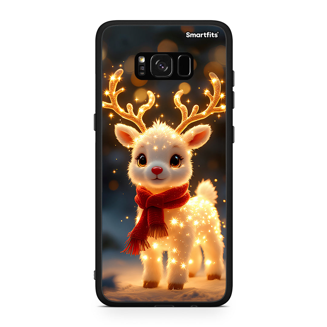 Samsung S8 Christmas Cutie θήκη από τη Smartfits με σχέδιο στο πίσω μέρος και μαύρο περίβλημα | Smartphone case with colorful back and black bezels by Smartfits