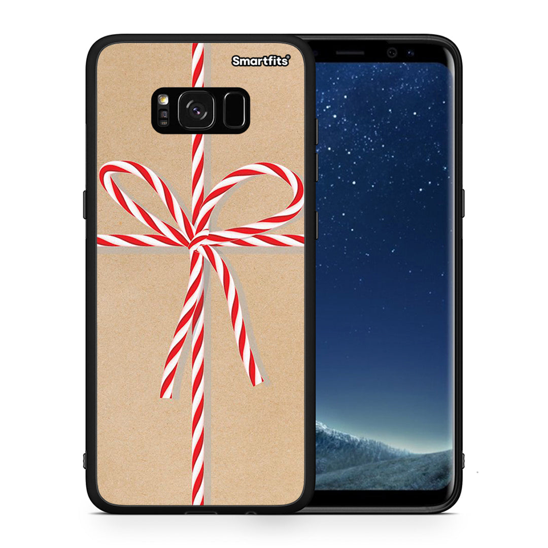 Θήκη Samsung S8 Christmas Gift από τη Smartfits με σχέδιο στο πίσω μέρος και μαύρο περίβλημα | Samsung S8 Christmas Gift case with colorful back and black bezels