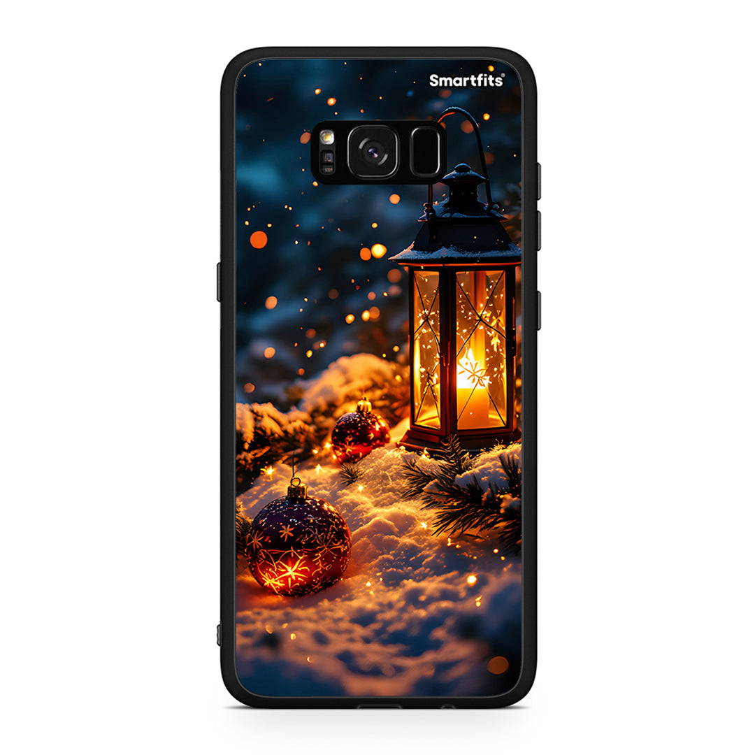 Samsung S8 Christmas Ornaments θήκη από τη Smartfits με σχέδιο στο πίσω μέρος και μαύρο περίβλημα | Smartphone case with colorful back and black bezels by Smartfits