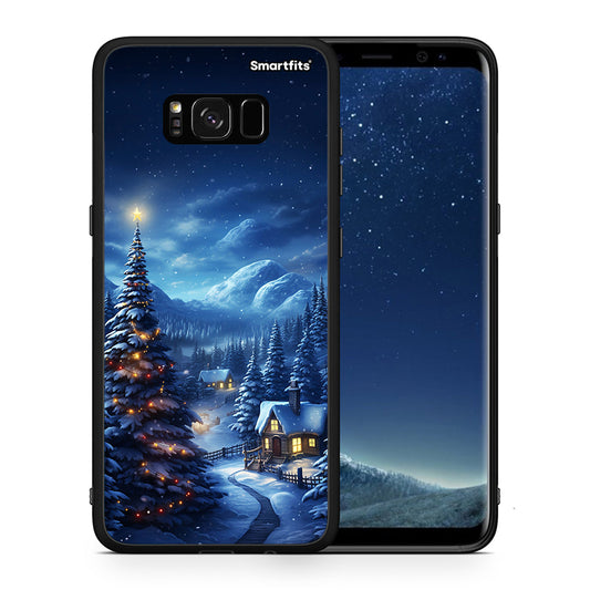 Θήκη Samsung S8+ Christmas Scenery από τη Smartfits με σχέδιο στο πίσω μέρος και μαύρο περίβλημα | Samsung S8+ Christmas Scenery case with colorful back and black bezels