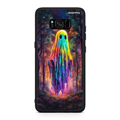 Samsung S8+ Halloween Ghost θήκη από τη Smartfits με σχέδιο στο πίσω μέρος και μαύρο περίβλημα | Smartphone case with colorful back and black bezels by Smartfits
