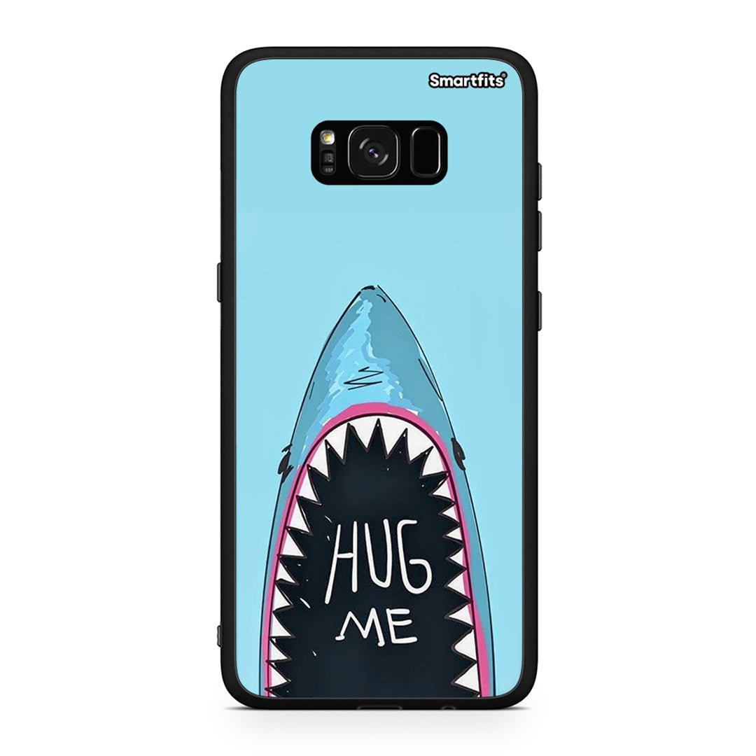 Samsung S8+ Hug Me θήκη από τη Smartfits με σχέδιο στο πίσω μέρος και μαύρο περίβλημα | Smartphone case with colorful back and black bezels by Smartfits