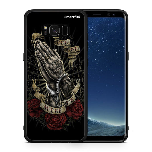 Θήκη Samsung S8+ Judge By God από τη Smartfits με σχέδιο στο πίσω μέρος και μαύρο περίβλημα | Samsung S8+ Judge By God case with colorful back and black bezels