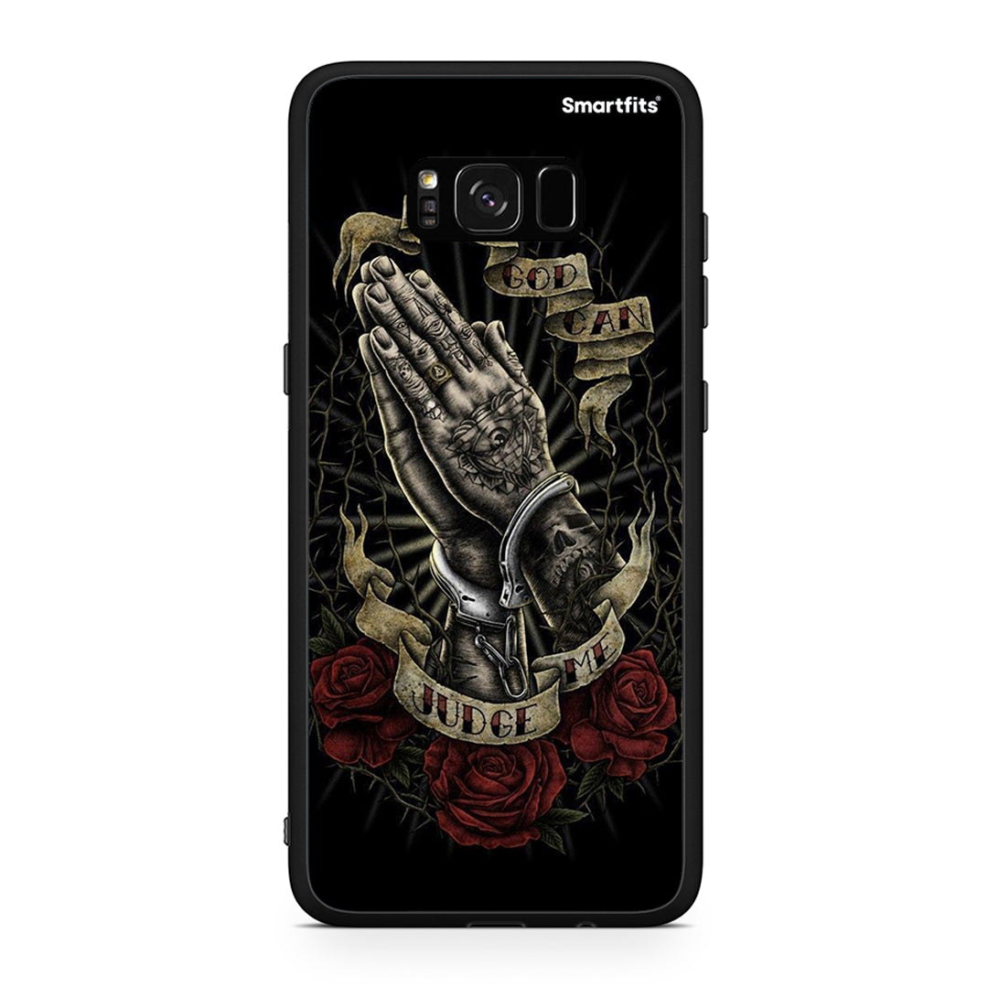 Samsung S8+ Judge By God θήκη από τη Smartfits με σχέδιο στο πίσω μέρος και μαύρο περίβλημα | Smartphone case with colorful back and black bezels by Smartfits