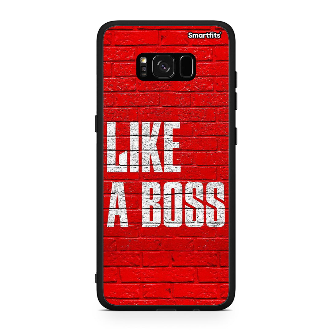 Samsung S8+ Like A Boss θήκη από τη Smartfits με σχέδιο στο πίσω μέρος και μαύρο περίβλημα | Smartphone case with colorful back and black bezels by Smartfits