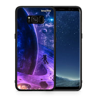 Thumbnail for Θήκη Samsung S8+ Lost Astronaut από τη Smartfits με σχέδιο στο πίσω μέρος και μαύρο περίβλημα | Samsung S8+ Lost Astronaut case with colorful back and black bezels
