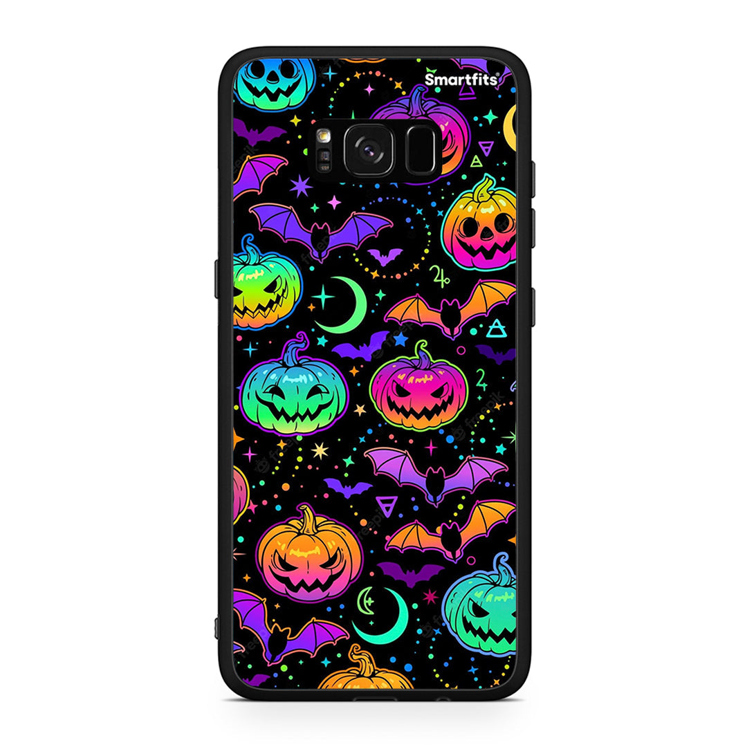Samsung S8+ Neon Halloween θήκη από τη Smartfits με σχέδιο στο πίσω μέρος και μαύρο περίβλημα | Smartphone case with colorful back and black bezels by Smartfits