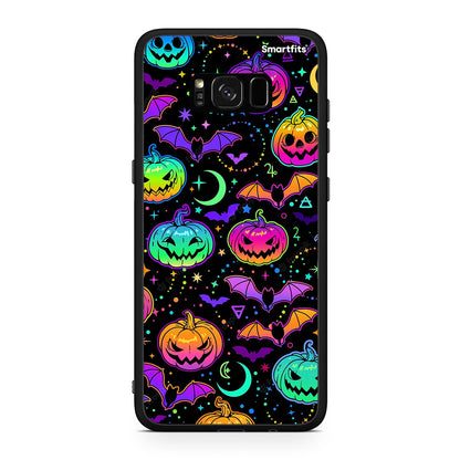Samsung S8+ Neon Halloween θήκη από τη Smartfits με σχέδιο στο πίσω μέρος και μαύρο περίβλημα | Smartphone case with colorful back and black bezels by Smartfits